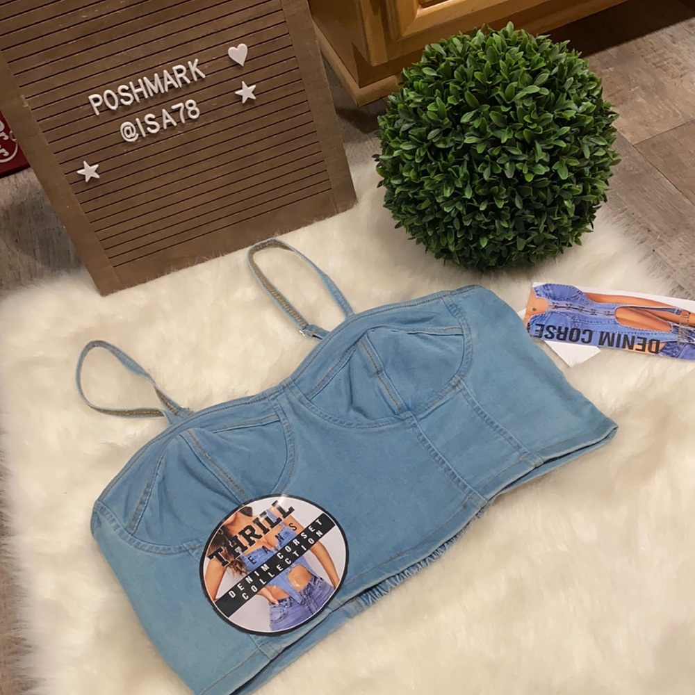 THRILL JEANS Large Denim Corset